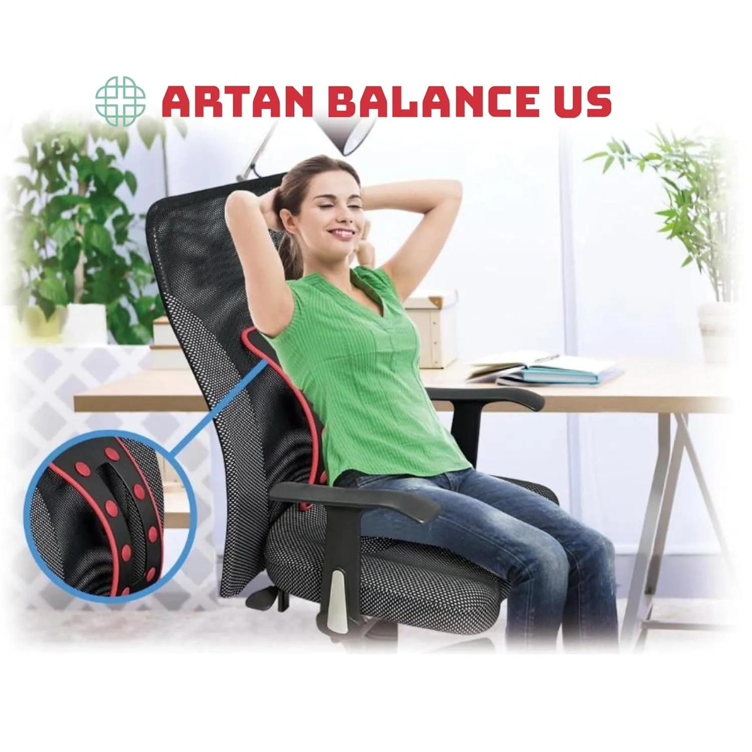 NEW!!! Artan Balance Height Adjustable Lumbar Support Back Stretcher (also Available in a Set)