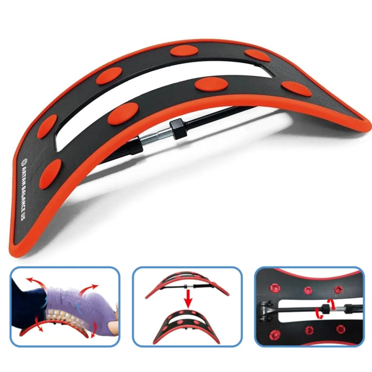 NEW!!! Artan Balance Height Adjustable Lumbar Support Back Stretcher (also Available in a Set)