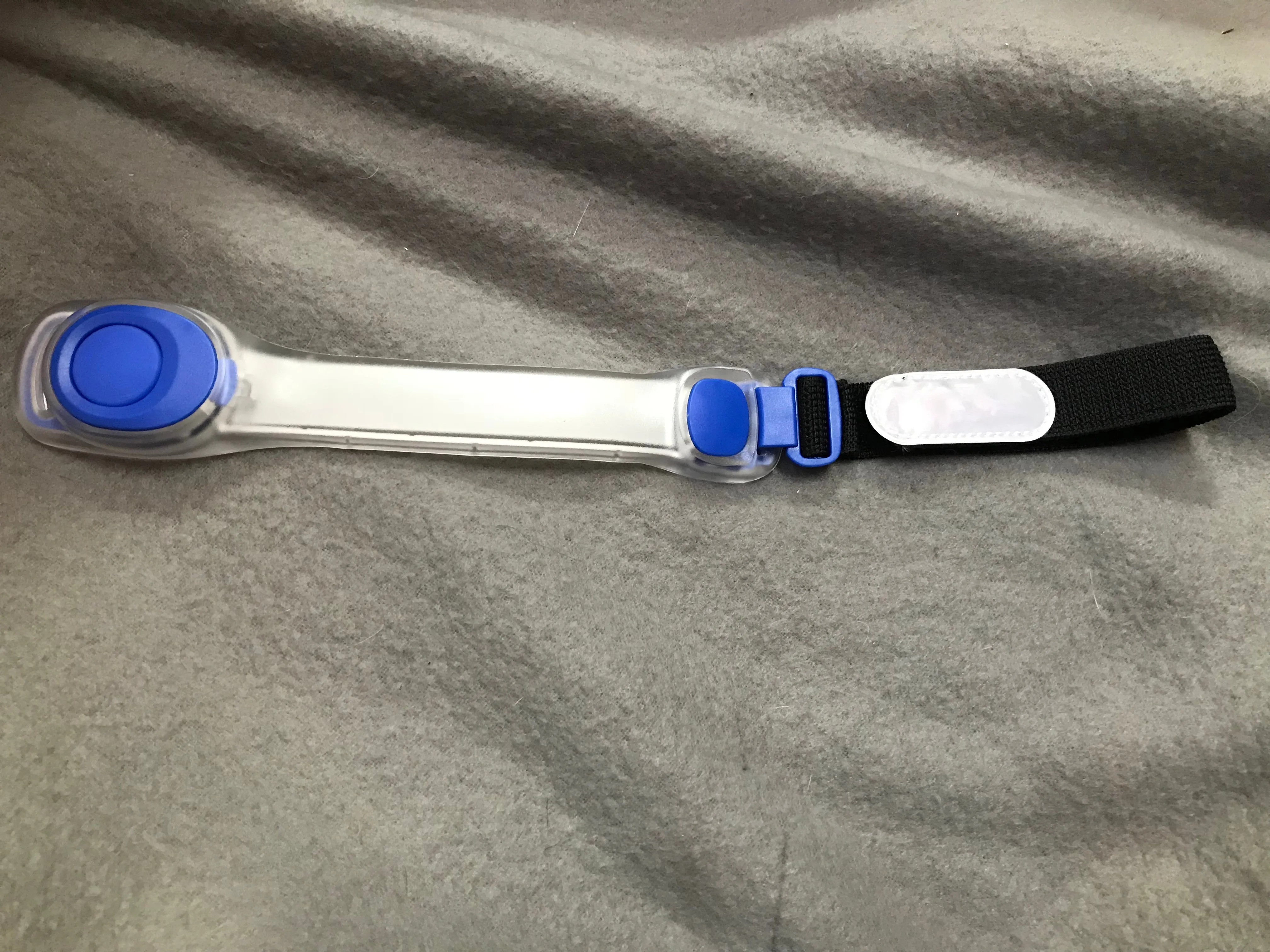 New blue hi vis arm bands with elasticated size adjusting strap FREE POSTAGE*
