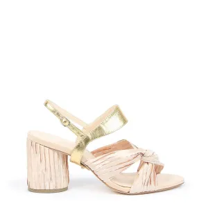 Nude Twist Sandal   Gold Elsie Strap