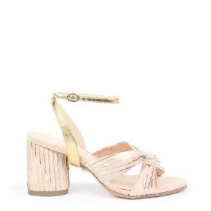 Nude Twist Sandal   Gold Marilyn Strap