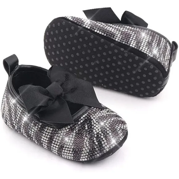 NWT Cute Sparkling Bling Swarovski Rhinestone Baby Girl Princess Shoes  …
