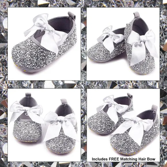 NWT Cute Sparkling Bling Swarovski Rhinestone Baby Girl Princess Shoes  …