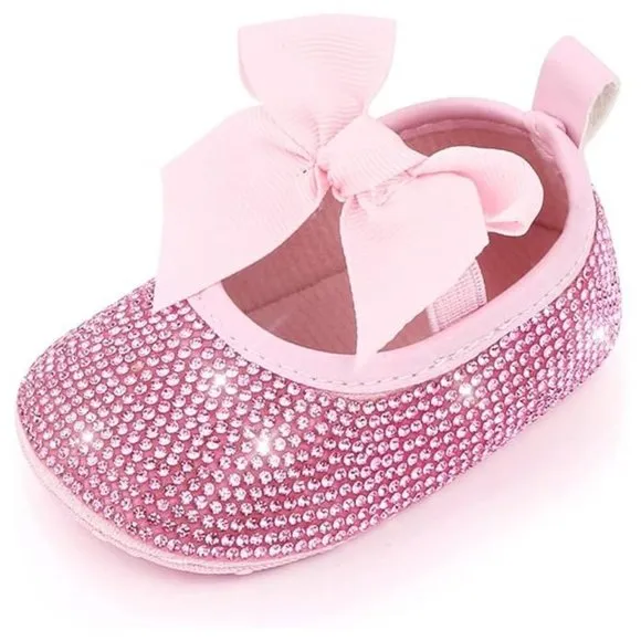 NWT Cute Sparkling Bling Swarovski Rhinestone Baby Girl Princess Shoes  …