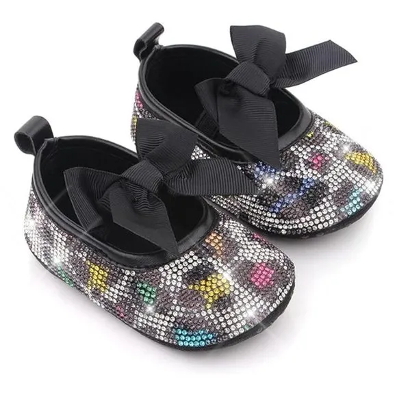 NWT Cute Sparkling Bling Swarovski Rhinestone Baby Girl Princess Shoes  …
