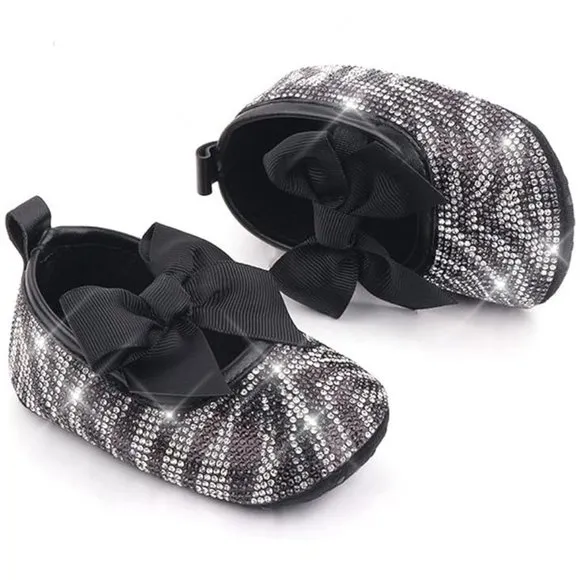 NWT Cute Sparkling Bling Swarovski Rhinestone Baby Girl Princess Shoes  …