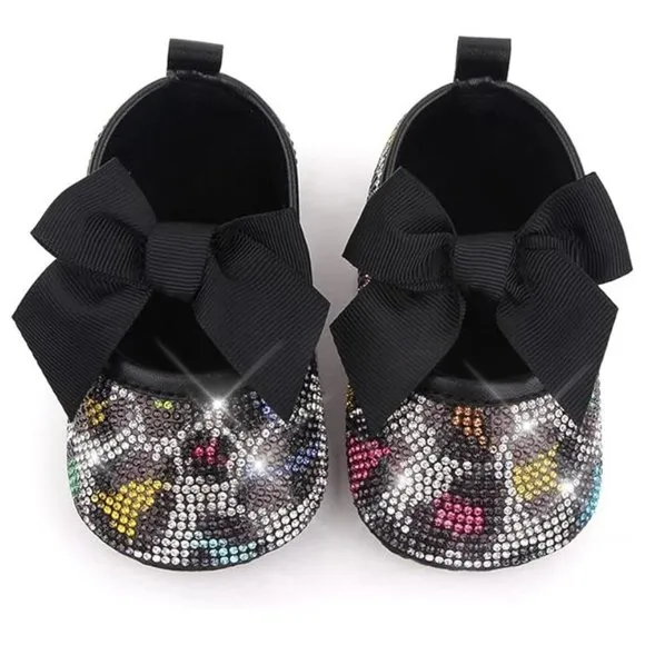 NWT Cute Sparkling Bling Swarovski Rhinestone Baby Girl Princess Shoes  …