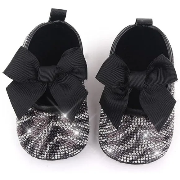 NWT Cute Sparkling Bling Swarovski Rhinestone Baby Girl Princess Shoes  …