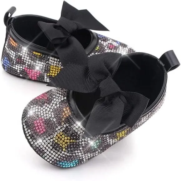 NWT Cute Sparkling Bling Swarovski Rhinestone Baby Girl Princess Shoes  …