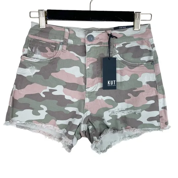 NWT Kut from the Kloth Camouflage High Rise Jane Short