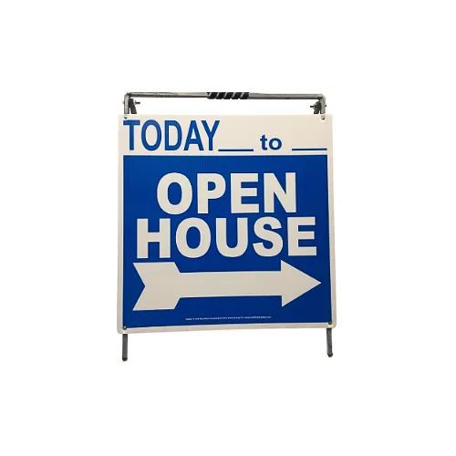 Open House Sign Metal A-Frame Kit - 5 Pack - Today - Blue