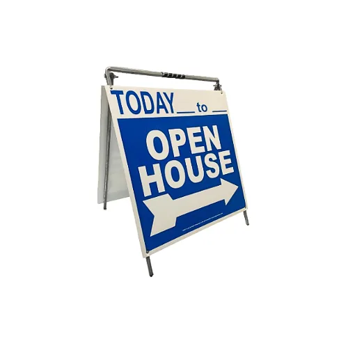 Open House Sign Metal A-Frame Kit - 5 Pack - Today - Blue