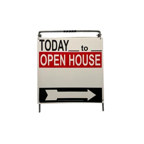 Open House Sign Metal A-Frame Kit - 5 Pack - Today - Red/White/Black