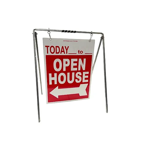 Open House Sign Metal A-Frame Kit - 5 Pack - Today Swinger - Red