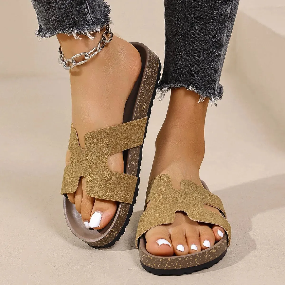 Open Toe Flats Sandals
