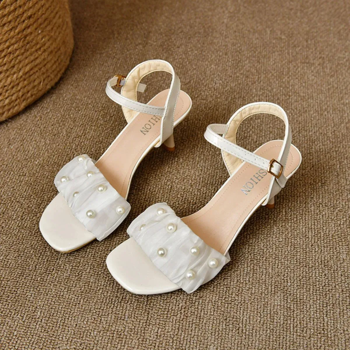 Open Toe Kitten Heels Pumps