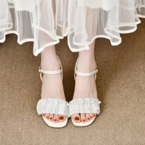 Open Toe Kitten Heels Pumps