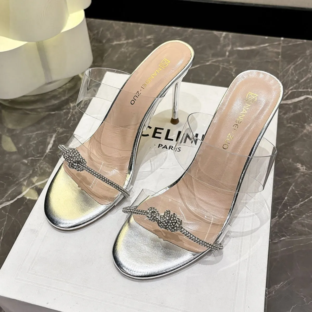 Open Toe Stiletto Sandals