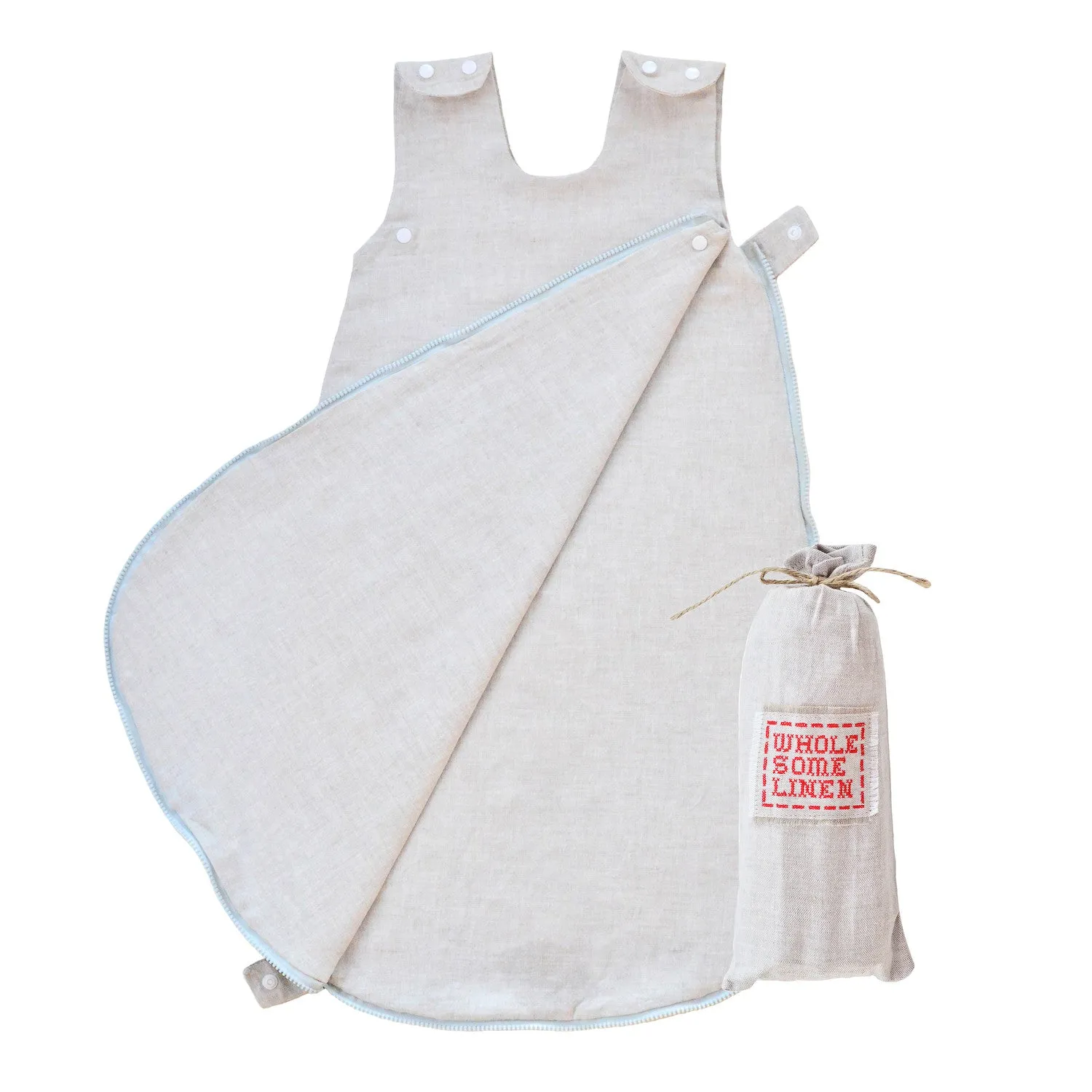 Organic Flax Baby Bassinet Mattress & Linen Bedding Newborn Essentials - PREMIUM Set