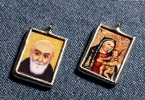 Padre Pio/Mother Mary Medal