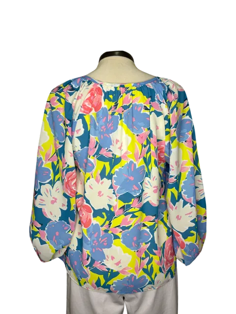 Pastel Magnolia Peasant Top