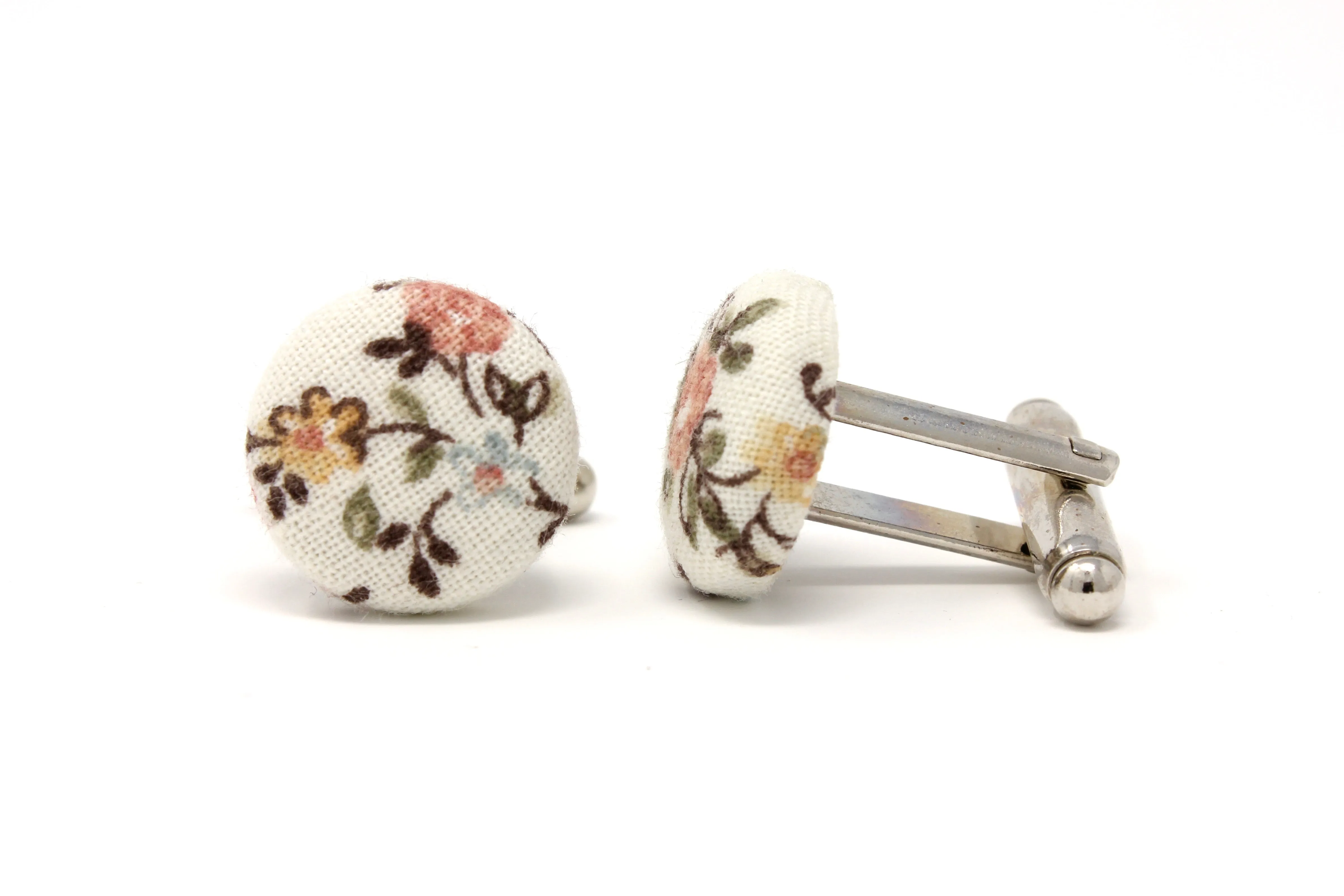 Peachy Pink Ditsy Floral Bow Tie
