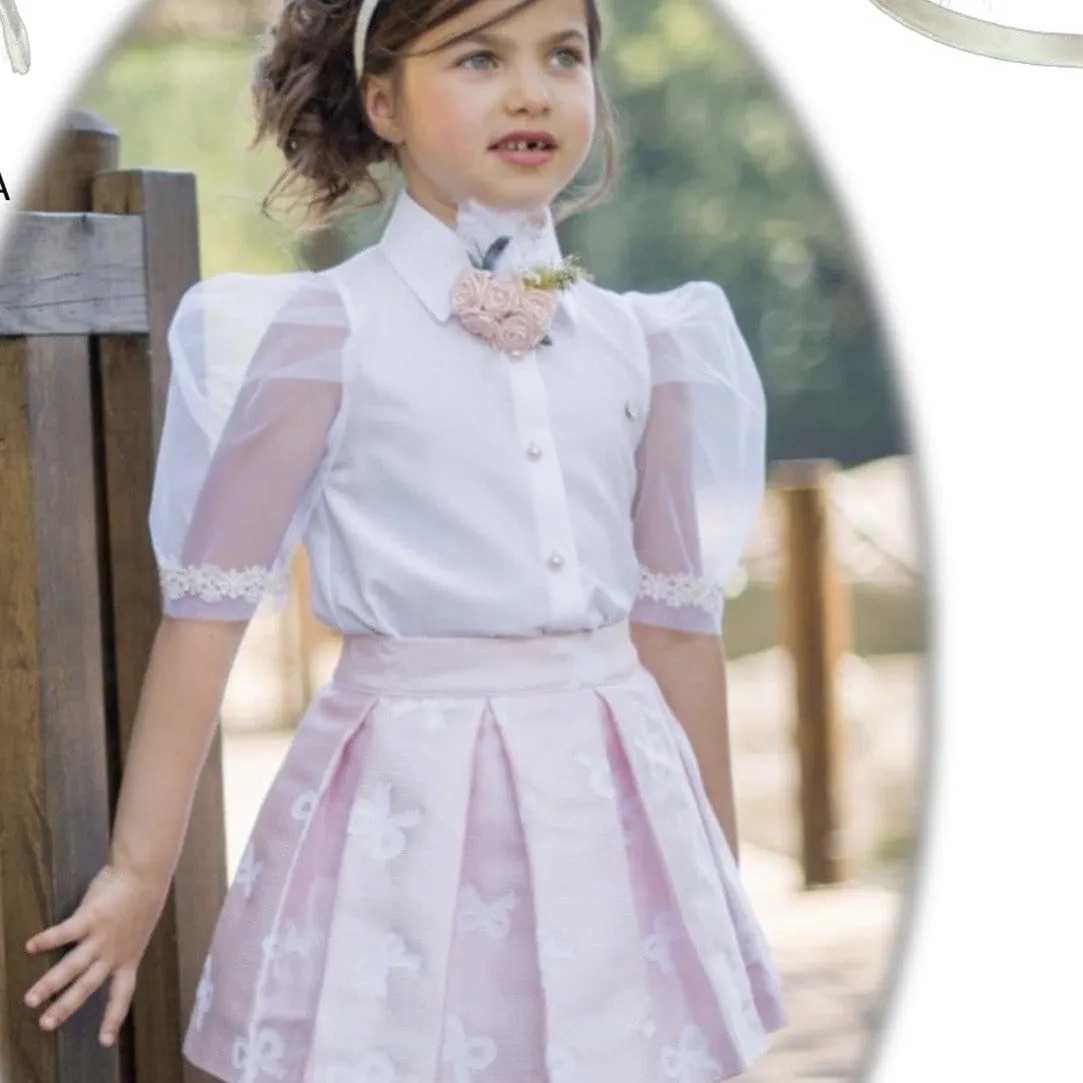 Piccola Speranza - Blouse and Skirt Set - Pink