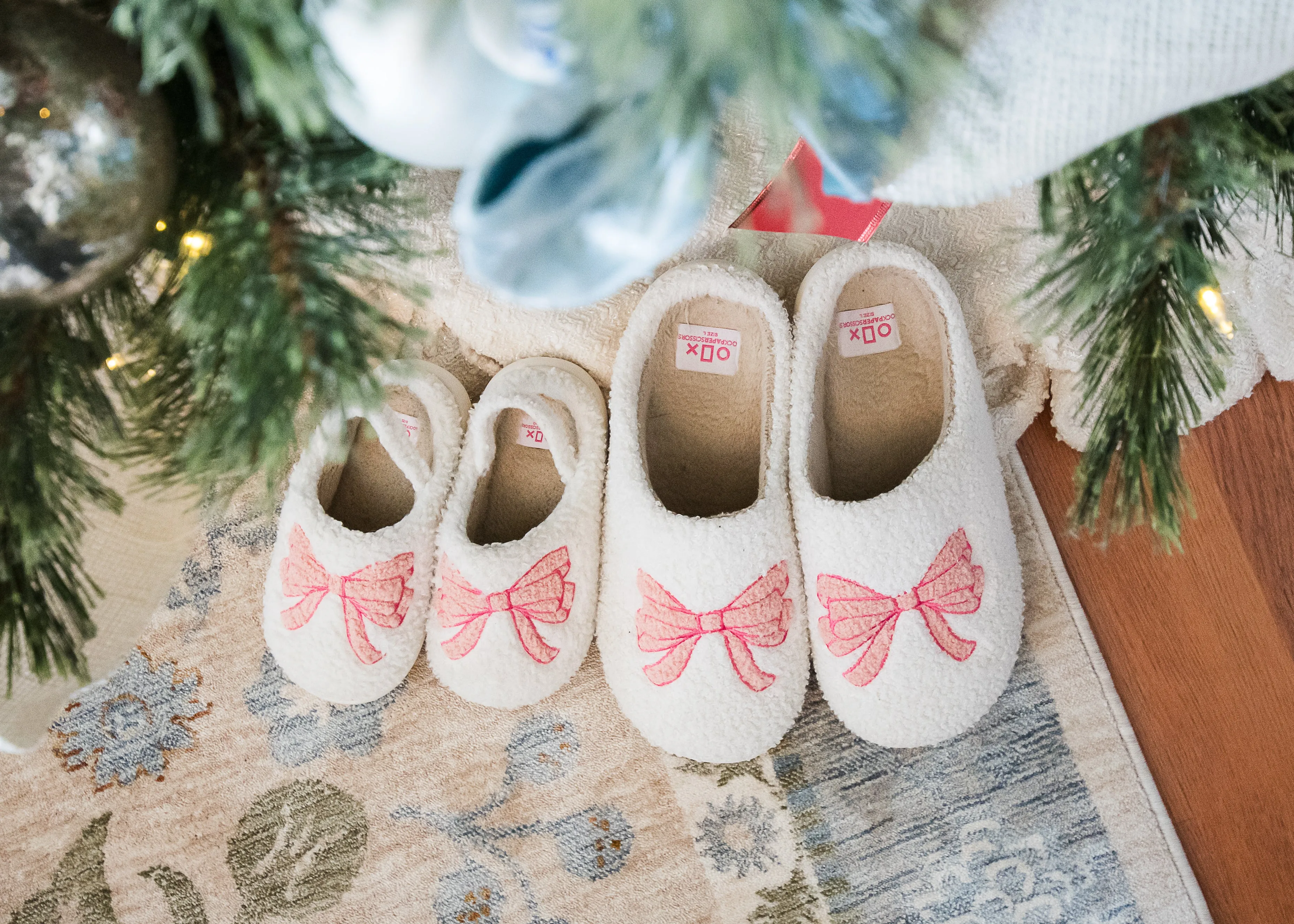 Pink Bow House Shoes (Mama)