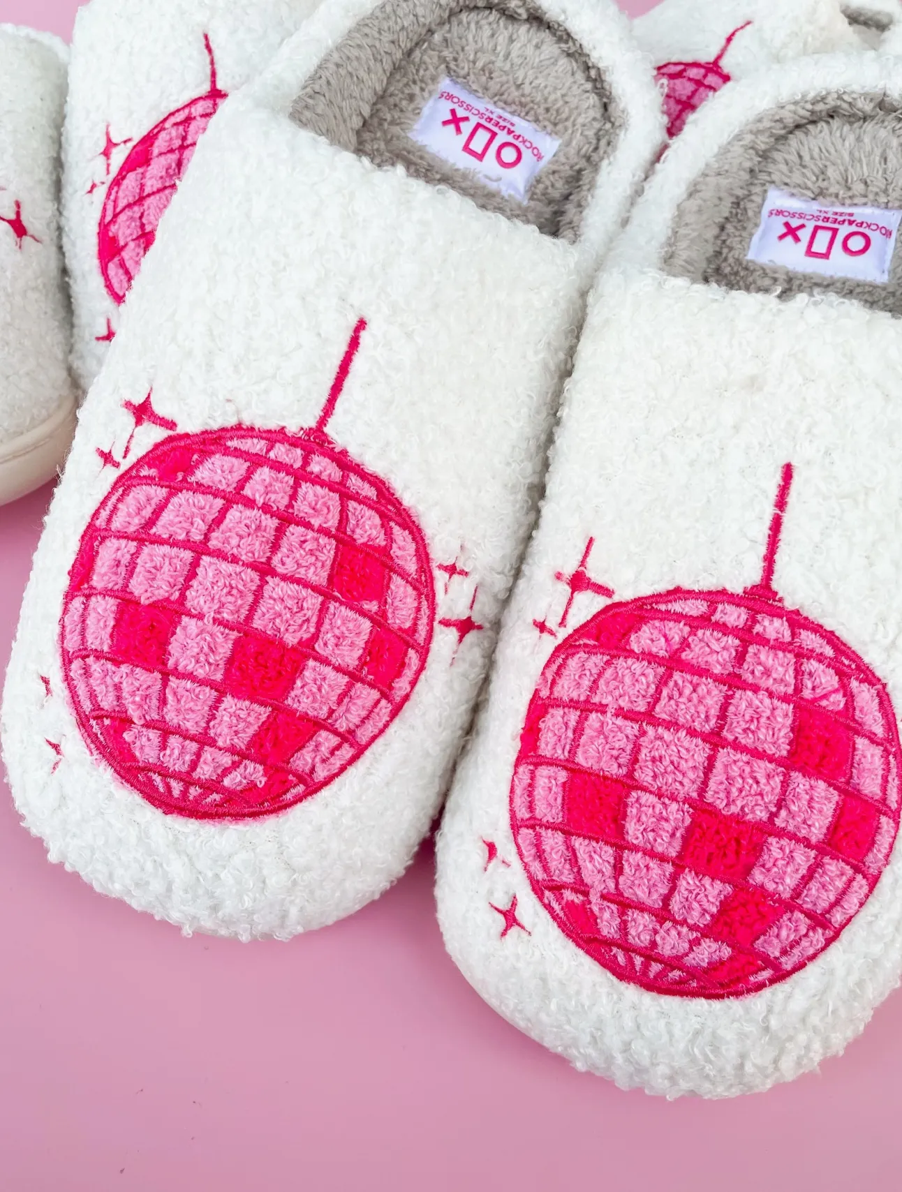 Pink Disco Ball Slippers