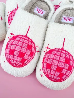Pink Disco Ball Slippers