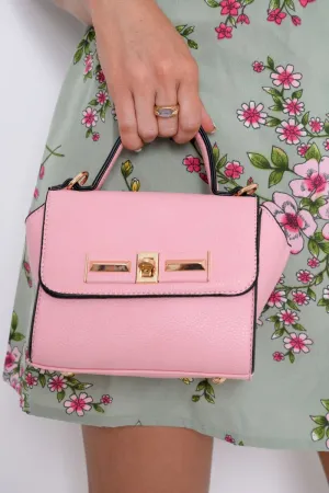 Pink Gold Detail Mini Handbag - Jazzlin