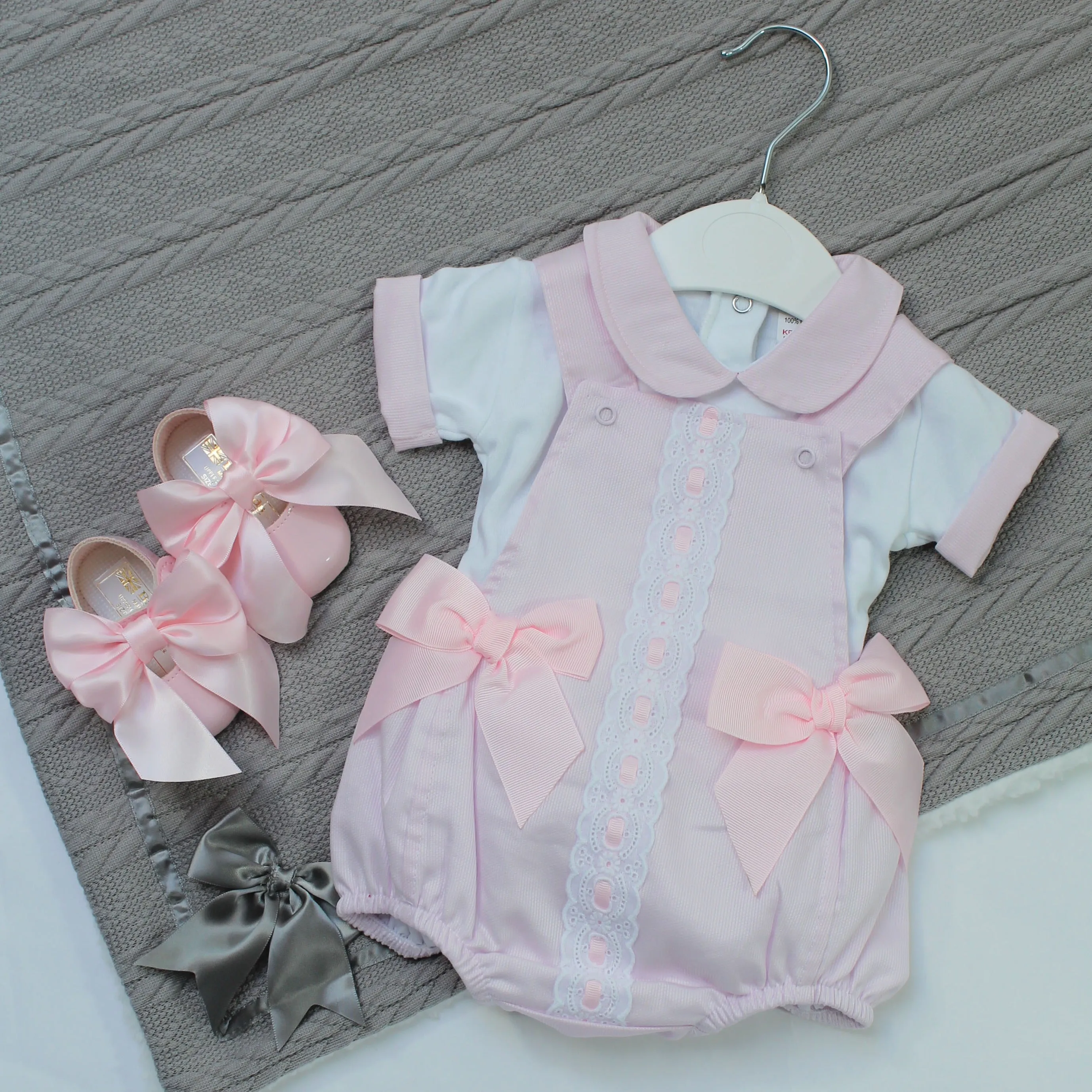 Pink Luxury Bow Romper & Shirt