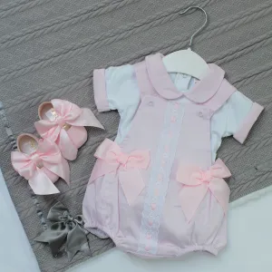 Pink Luxury Bow Romper & Shirt