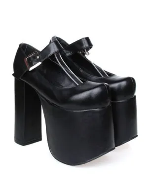 Platform Lolita Buckled High Heels