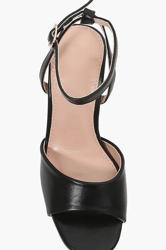 Platform Open Toe Heel with Ankle Strap