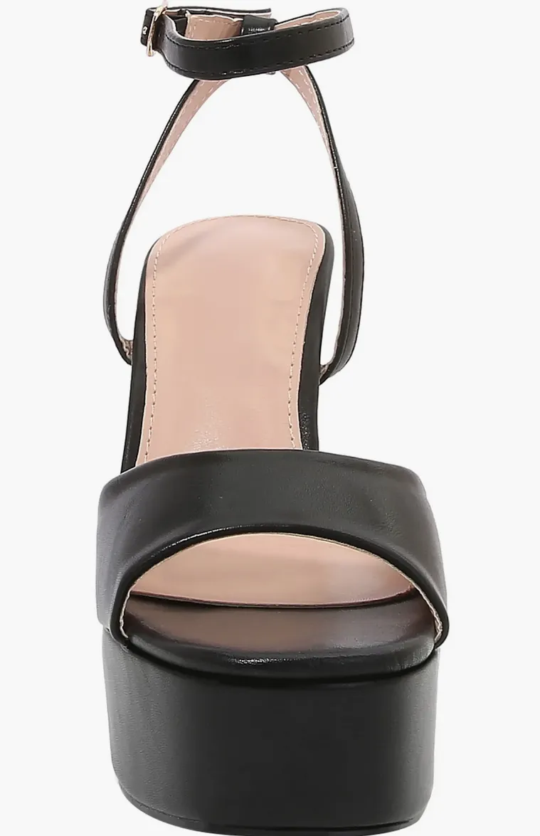 Platform Open Toe Heel with Ankle Strap