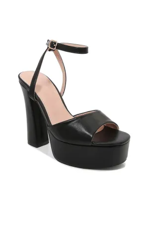 Platform Open Toe Heel with Ankle Strap