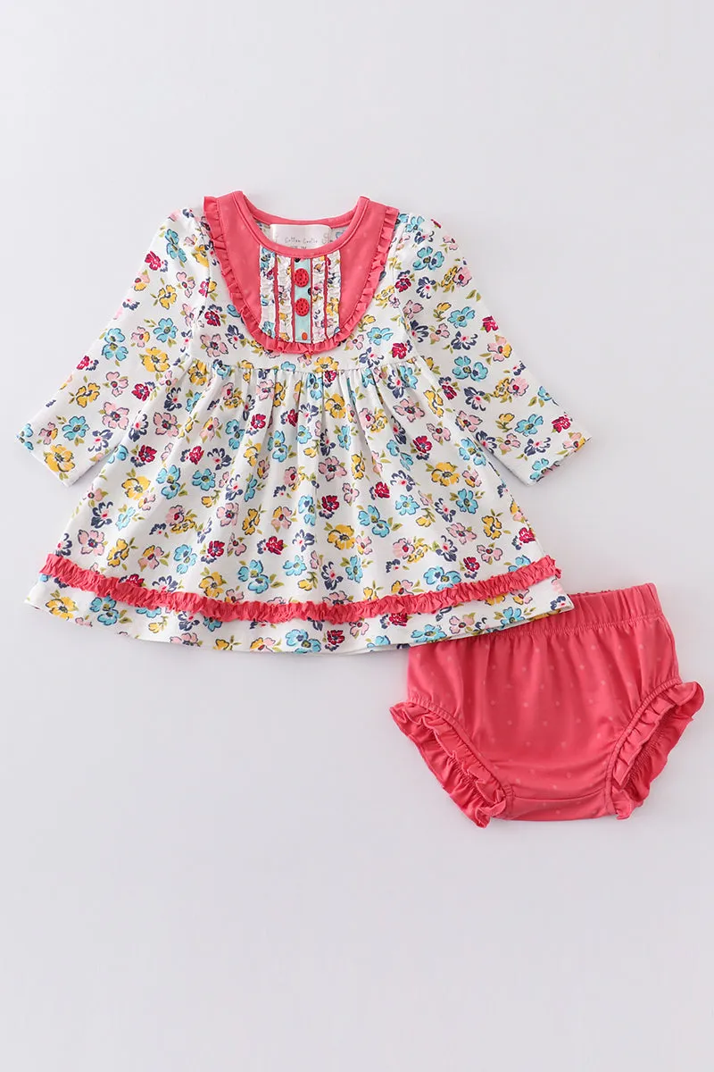 Platinum Floral Print Baby Girl Set