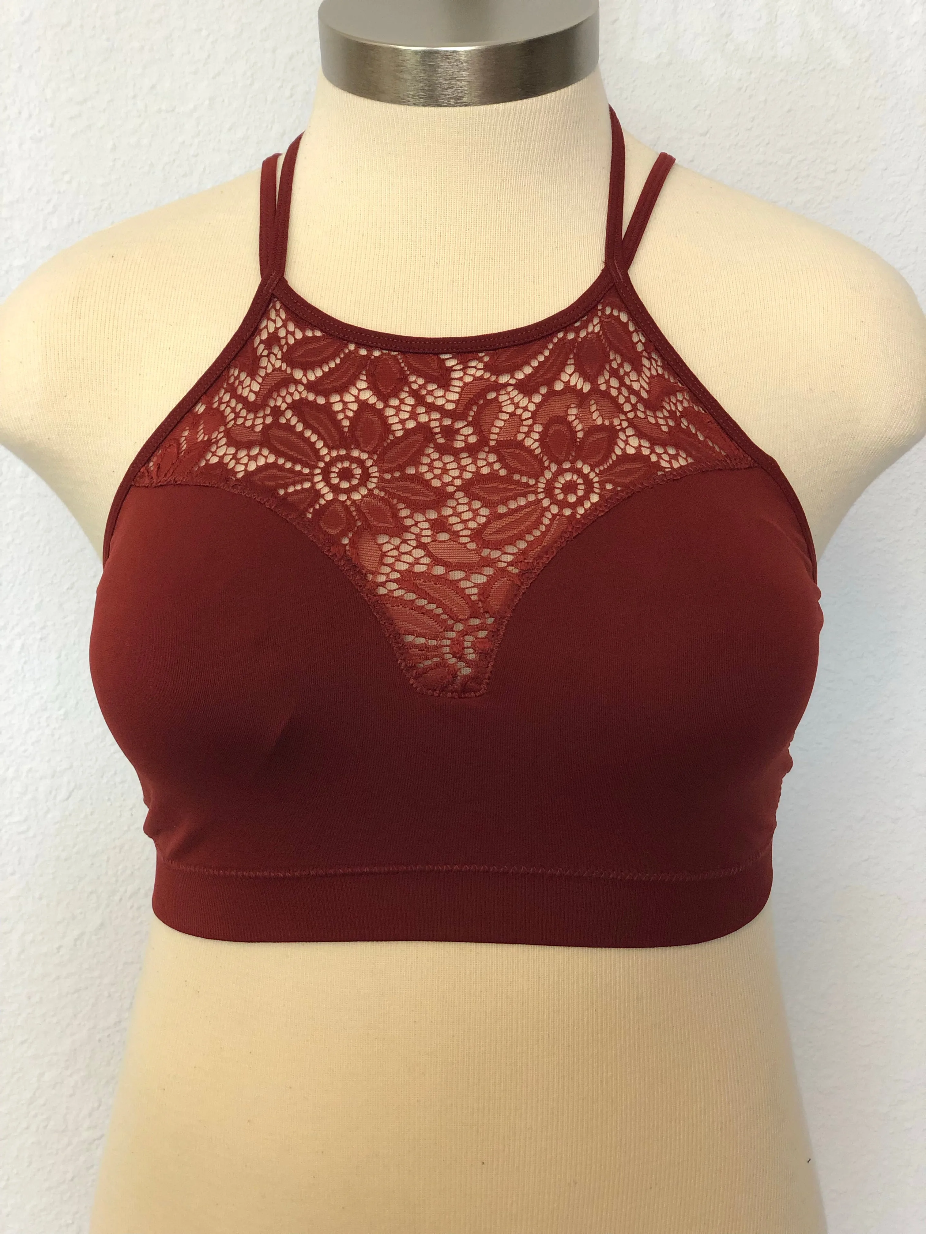 PLUS HIGH NECK BRALETTE