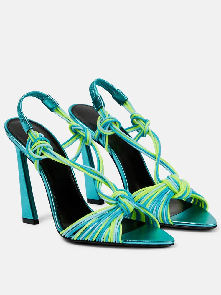 Point Toe Strappy Knot Heels