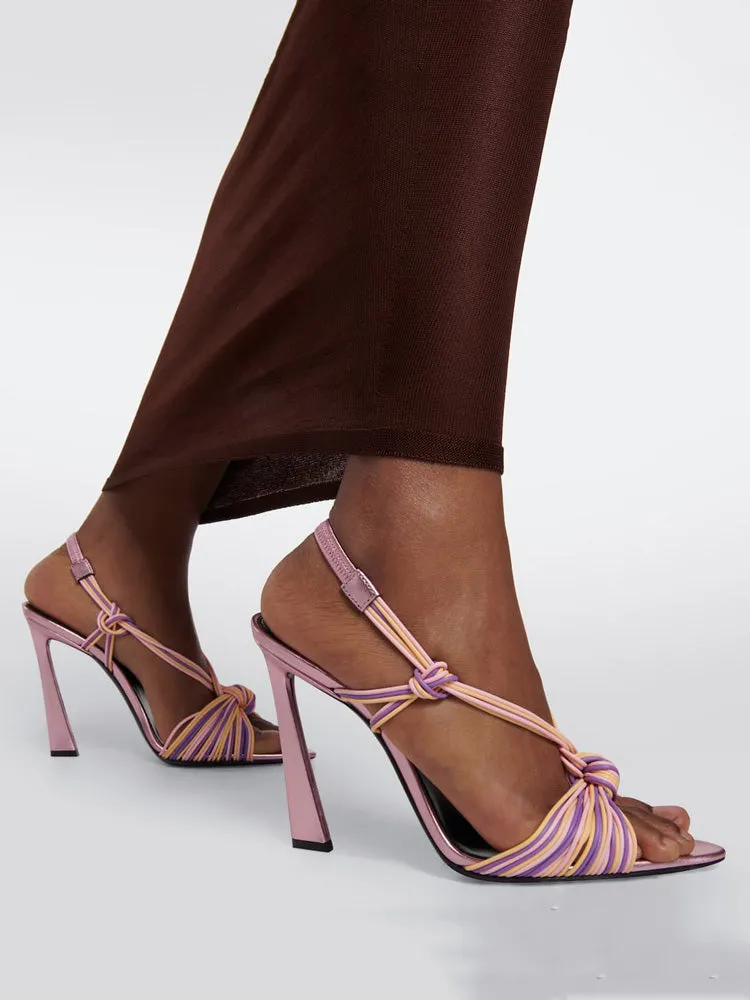 Point Toe Strappy Knot Heels