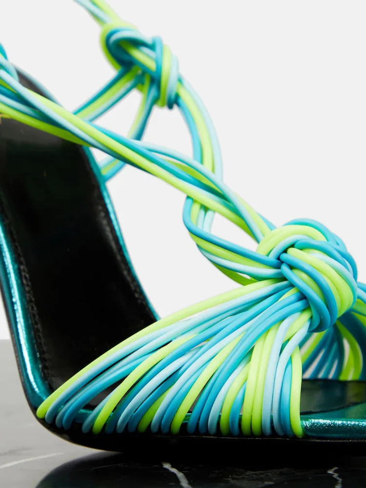 Point Toe Strappy Knot Heels