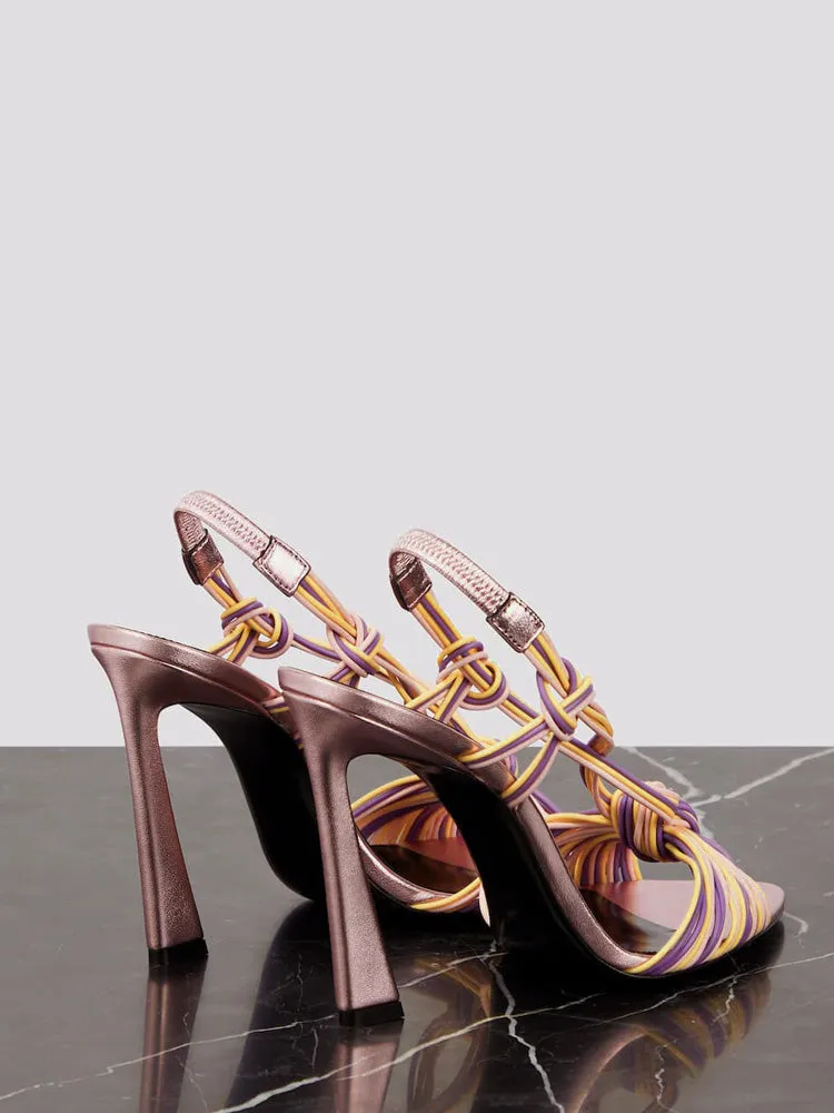 Point Toe Strappy Knot Heels