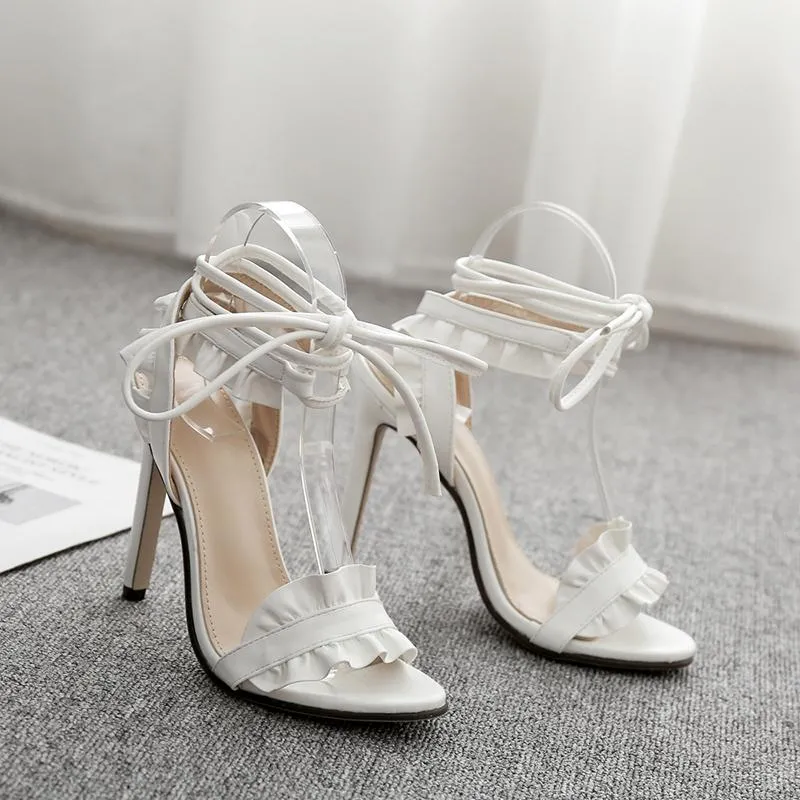 Pointed Cross Strap Heels