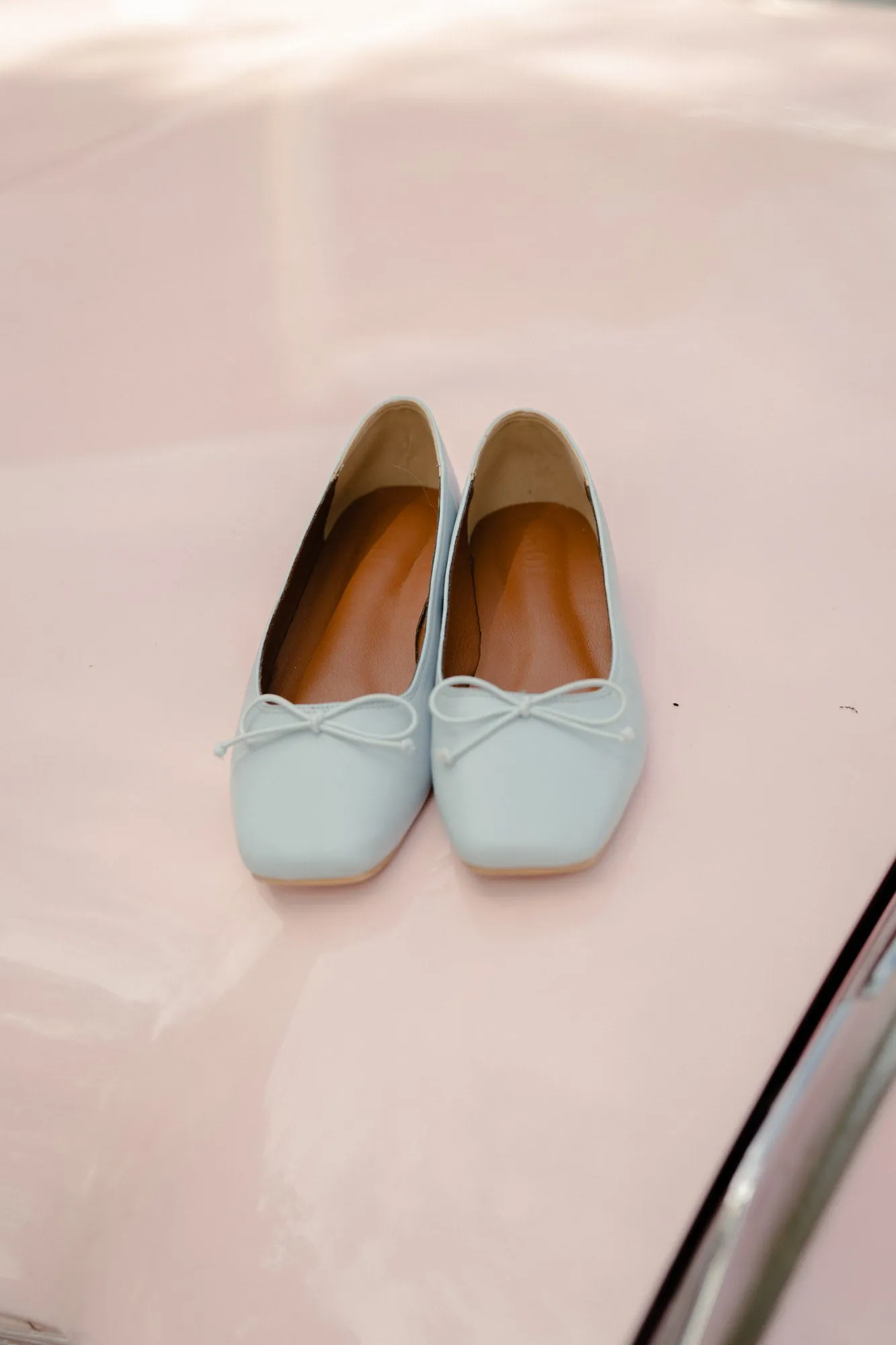Poppy Ballet Flats in Baby Blue