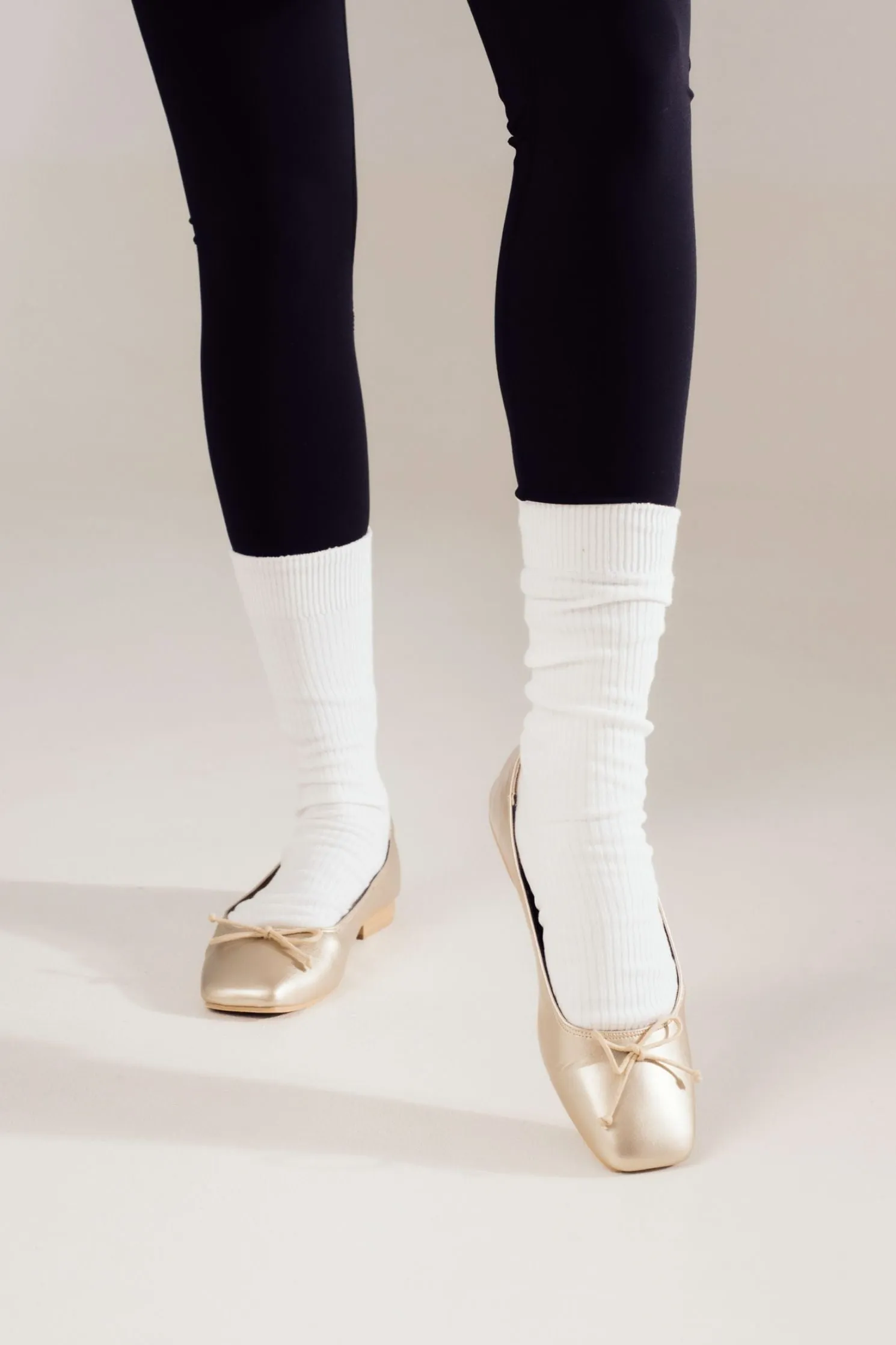 Poppy Ballet Flats in Gold