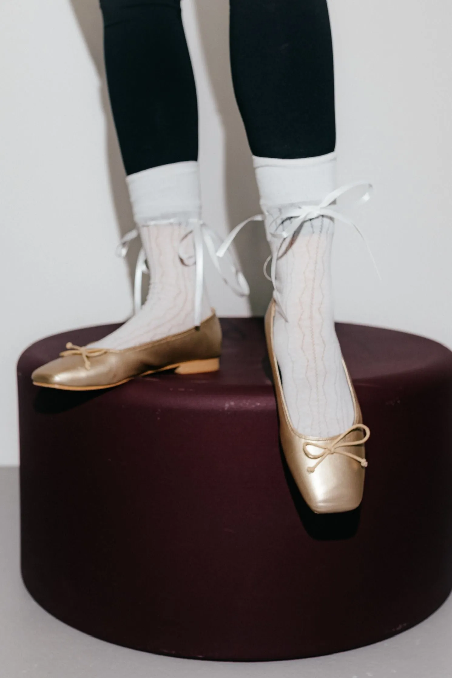 Poppy Ballet Flats in Gold