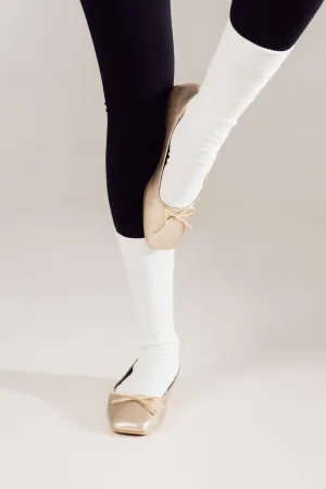 Poppy Ballet Flats in Gold