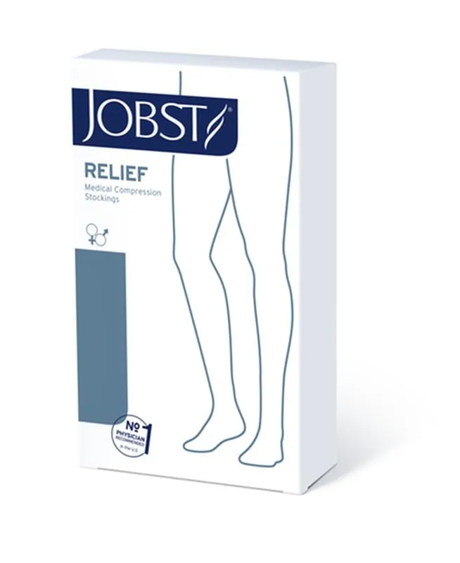 PR/1  JOBST MEDICAL LEG WEAR, UNISEX, WAIST HIGH, 30-40MMHG, LG, BEIGE, OPEN TOE