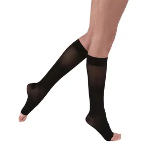 PR/1 JOBST ULTRASHEER WOMEN, KNEE HIGH, 30-40MMHG, MD, CLASSIC BLACK, OPEN TOE